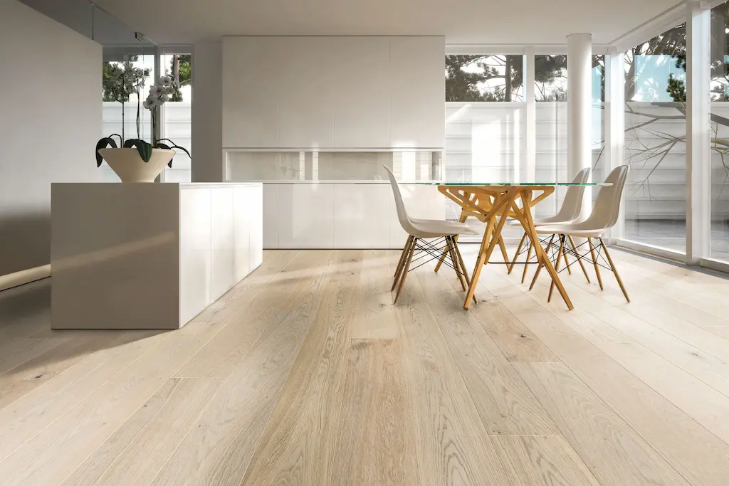 Natural oak flooring